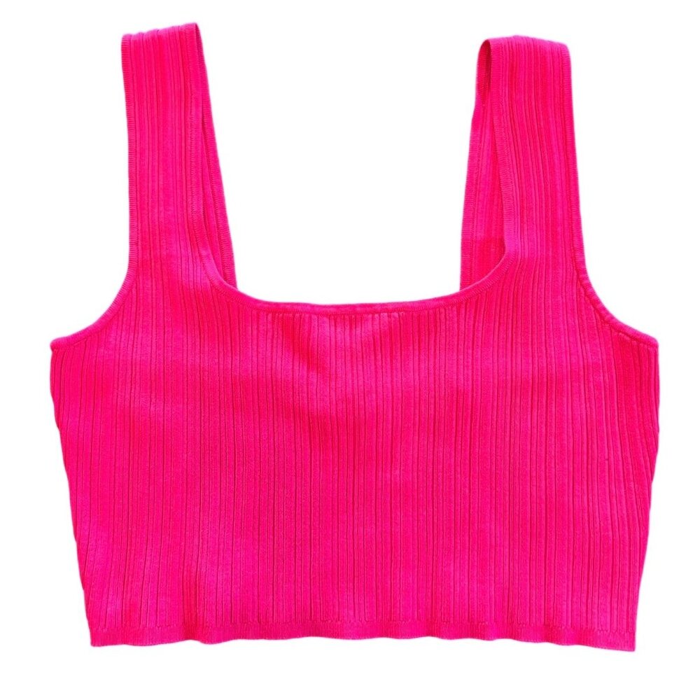 Hot Pink H&M Cropped Sweater Tank Top *NWT